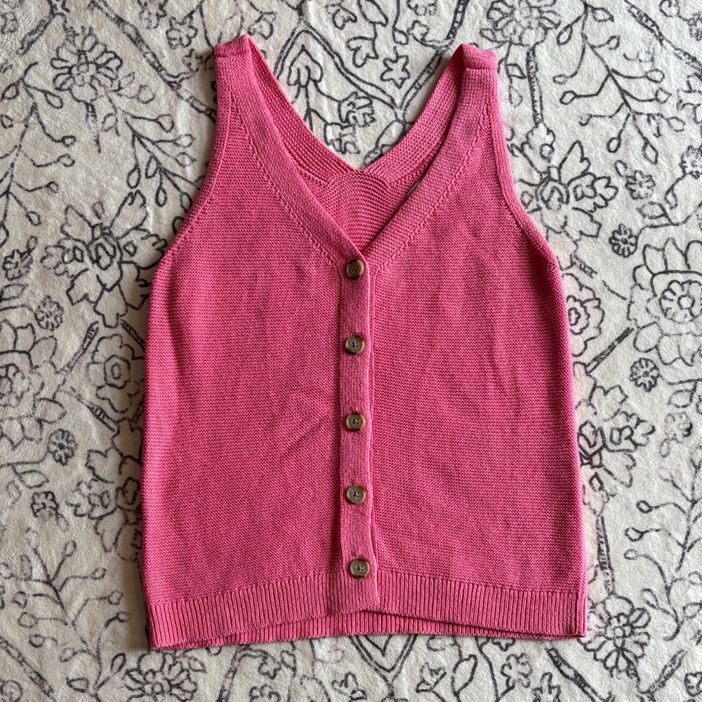 LOFT Pink Knit Tank